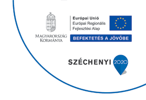 Kedvezményezetti infoblokk: Magyarország Kormánya, Európai Unió, Európai Regionális Fejlesztési Alap, Széchenyi 2020